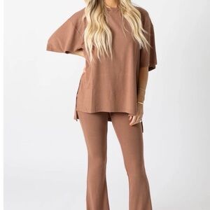 The Foxy Kind Camel All Weekend Long Pant Set